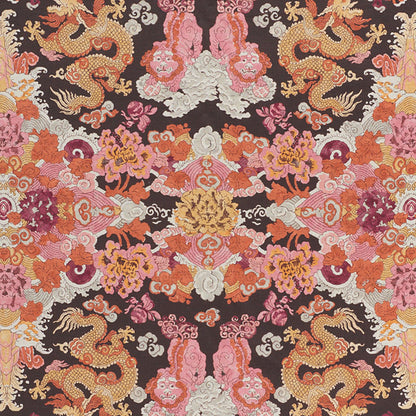 SCHUMACHER  FREE SPIRIT MAGIC MOUNTAIN DRAGON PRINTS PRINTS AUBERGINE   - 178053