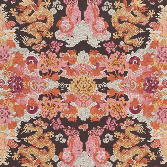 SCHUMACHER  FREE SPIRIT MAGIC MOUNTAIN DRAGON PRINTS PRINTS AUBERGINE   - 178053