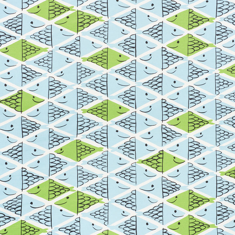 SCHUMACHER  VERA NEUMANN FISH SCHOOL PRINTS PRINTS AQUA , LEAF   - 178211