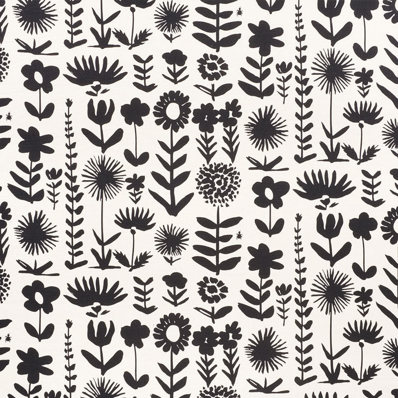 SCHUMACHER FABRIC  VERA NEUMANN WILD THINGS   BLACK   - 178250