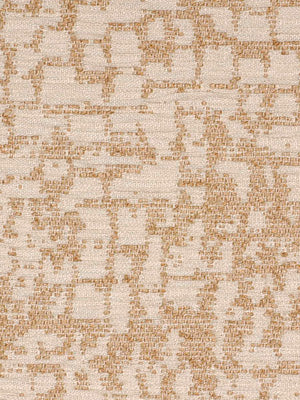 Beige fabric texture with tan pixelated geometric pattern; neutral jacquard-style upholstery fabric.
