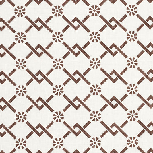 SCHUMACHER  TIMOTHY CORRIGAN FRETWORK FLOWER PRINTS PRINTS CHESTNUT   - 178312