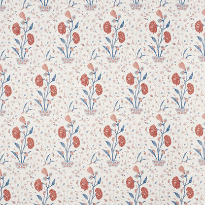 SCHUMACHER  PALAMPORE KHILANA FLORAL PRINTS PRINTS DELFT , ROSE   - 178330