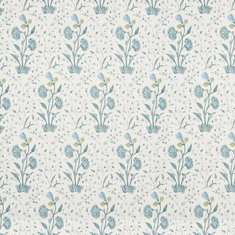 178331 Grid SCHUMACHER FABRIC PALAMPORE KHILANA FLORAL PEACOCK - 178331 – Primoends ...
