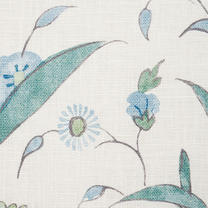 178331 Grid SCHUMACHER FABRIC PALAMPORE KHILANA FLORAL PEACOCK - 178331 – Primoends ...