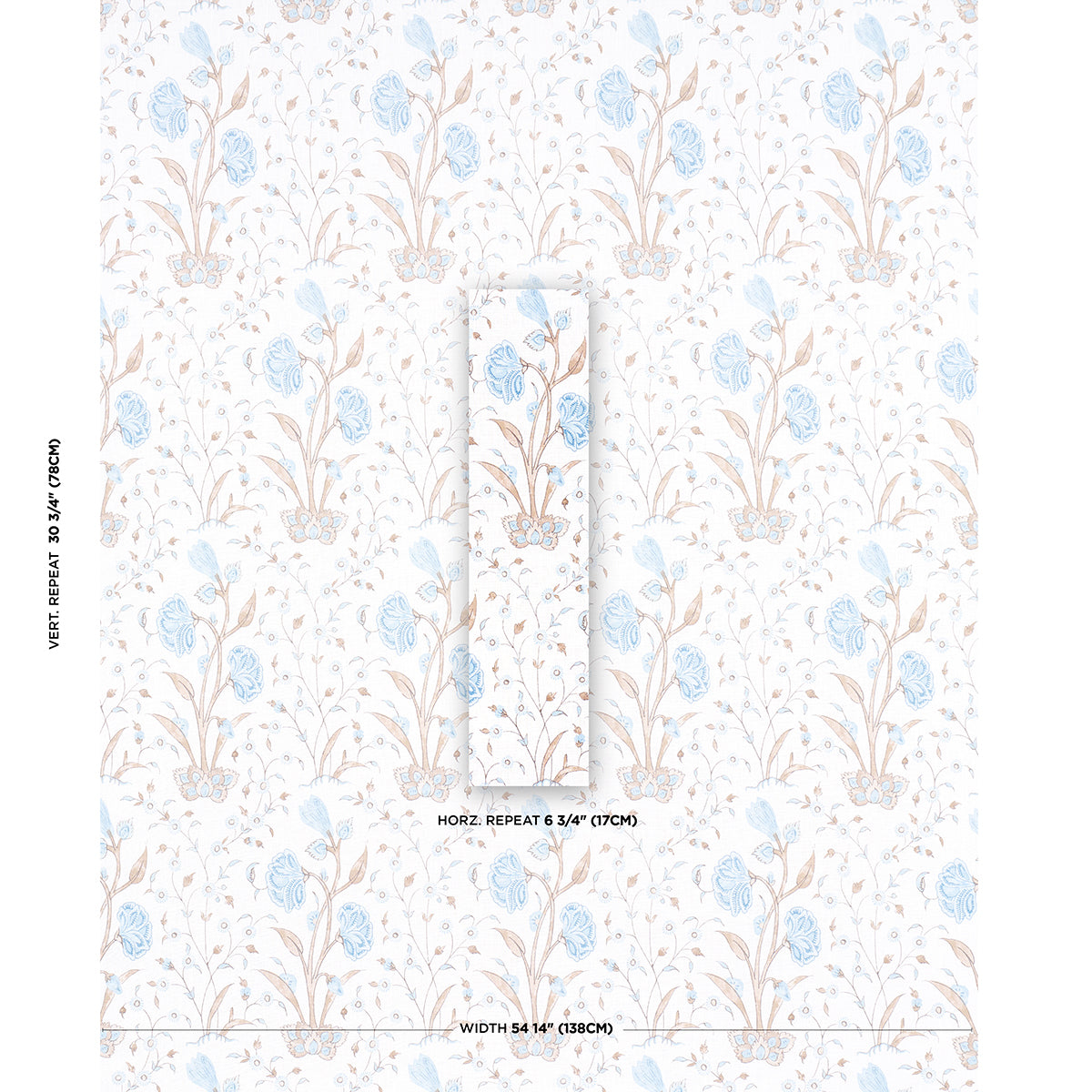 SCHUMACHER  JACARANDA KHILANA FLORAL PRINTS PRINTS SKY   - 178334