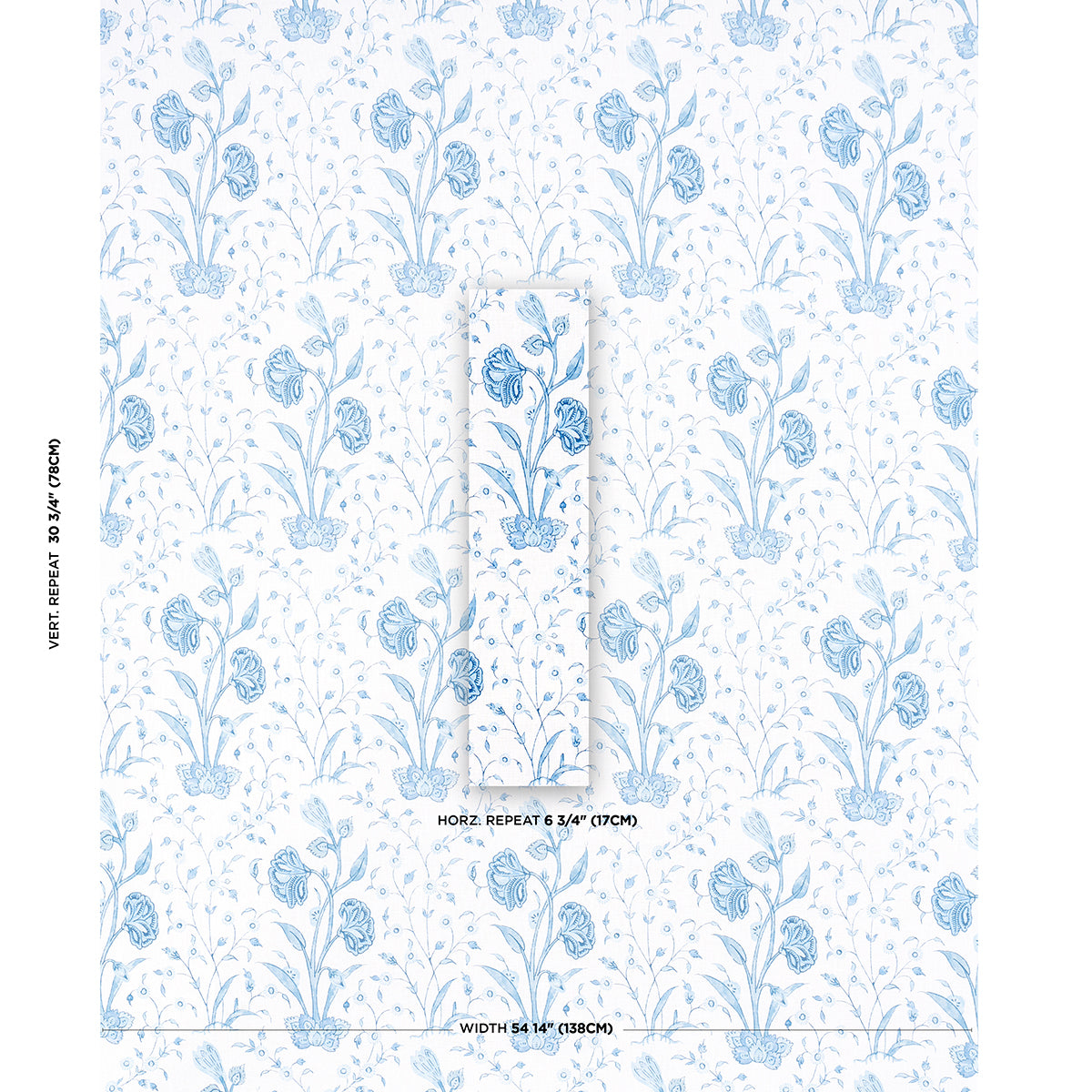 SCHUMACHER JACARANDA KHILANA FLORAL PRINTS PRINTS PORCELAIN - 178335 ...