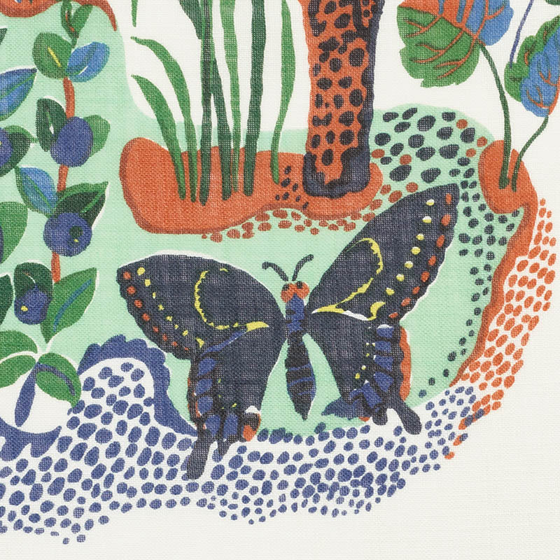 SCHUMACHER FABRIC  PATTERNED SHEERS & CASEMENTS CITRUS GARDEN SHEER   PRIMARY   - 178350