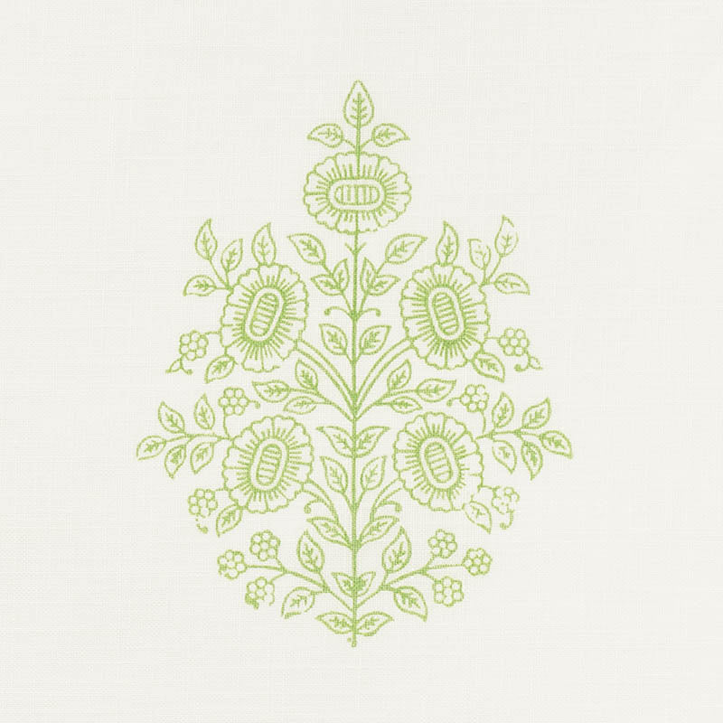 SCHUMACHER  PATTERNED SHEERS & CASEMENTS ASARA FLOWER SHEER SHEERS & CASEMENTS SHEERS & CASEMENTS GREEN   - 178371