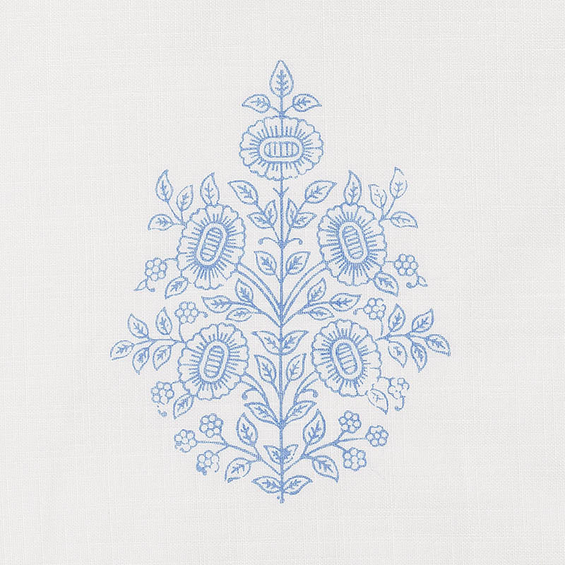 SCHUMACHER  PATTERNED SHEERS & CASEMENTS ASARA FLOWER SHEER SHEERS & CASEMENTS SHEERS & CASEMENTS BLUE   - 178372
