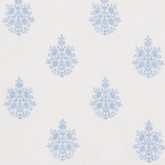 SCHUMACHER  PATTERNED SHEERS & CASEMENTS ASARA FLOWER SHEER SHEERS & CASEMENTS SHEERS & CASEMENTS BLUE   - 178372
