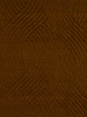 Copper-toned drapery fabric with a subtle textured weave and metallic sheen.