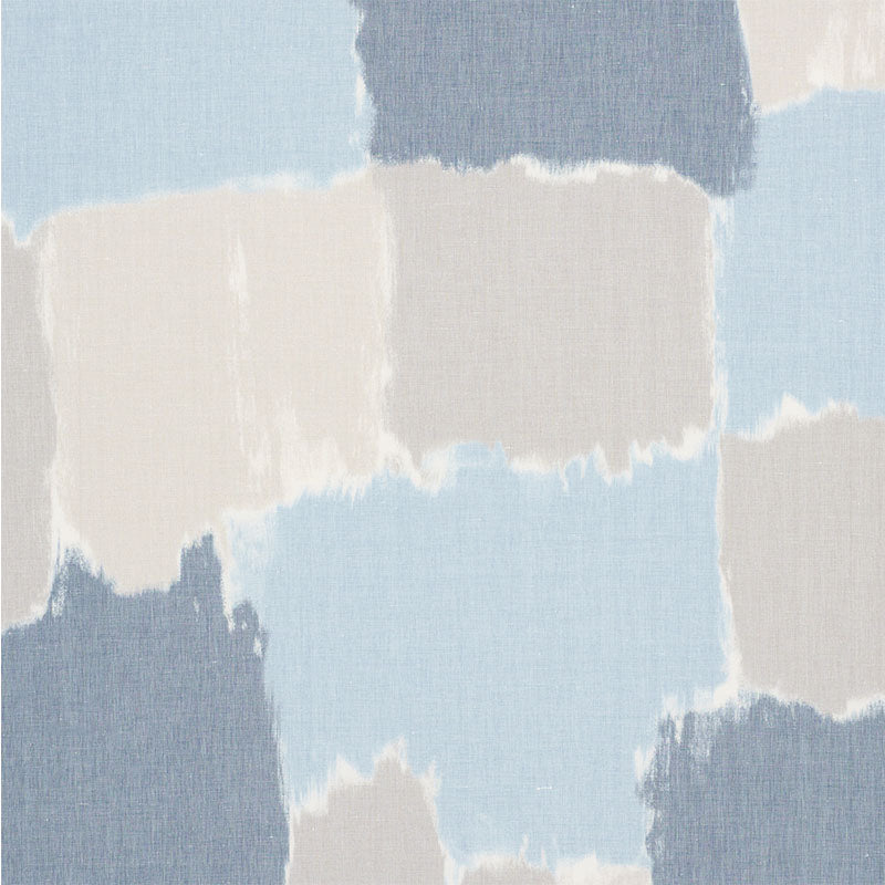 SCHUMACHER  FREEHAND COLORBLOCK IKAT PATTERN WOVENS PATTERN WOVENS DENIM   - 178471