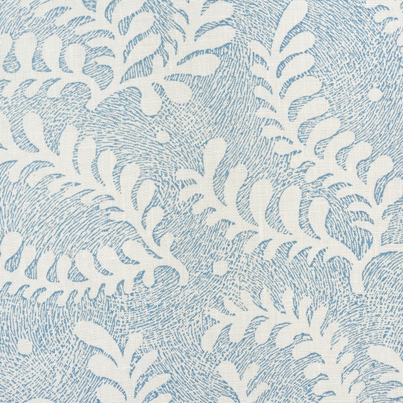 SCHUMACHER  REVISIT OF POPULAR PATTERNS ETCHED FERN   Blue   - 178531