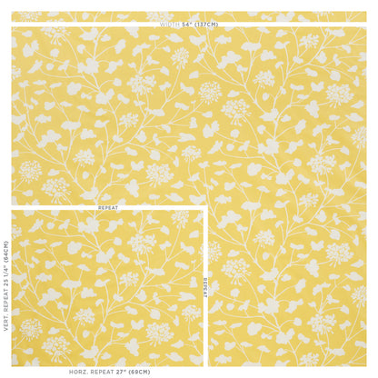 SCHUMACHER  STEP LIVELY PENNICK CHINTZ PRINTS PRINTS YELLOW   - 178540