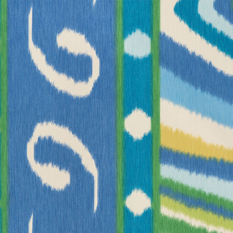 SCHUMACHER FABRIC  JOHNSON HARTIG TERENCE IKAT   PEACOCK   - 178582