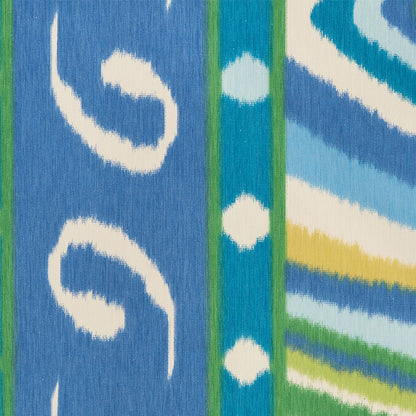 SCHUMACHER FABRIC  JOHNSON HARTIG TERENCE IKAT   PEACOCK   - 178582