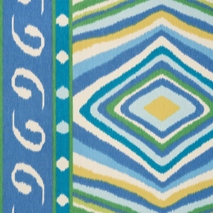 SCHUMACHER FABRIC  JOHNSON HARTIG TERENCE IKAT   PEACOCK   - 178582