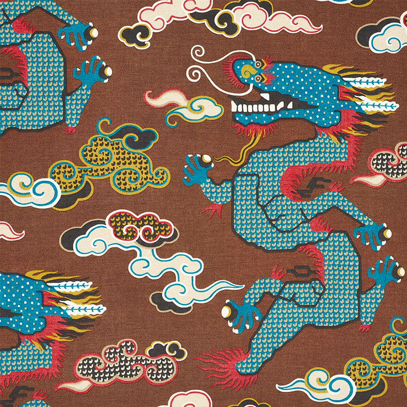 SCHUMACHER  JOHNSON HARTIG MAGICAL MING DRAGON PRINTS PRINTS BROWN   - 178592