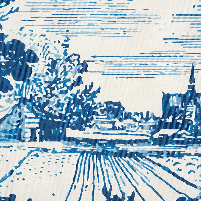 SCHUMACHER  JOHNSON HARTIG MODERN TOILE PRINTS PRINTS INDIGO   - 178620