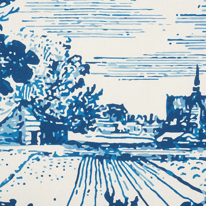 SCHUMACHER  JOHNSON HARTIG MODERN TOILE PRINTS PRINTS INDIGO   - 178620