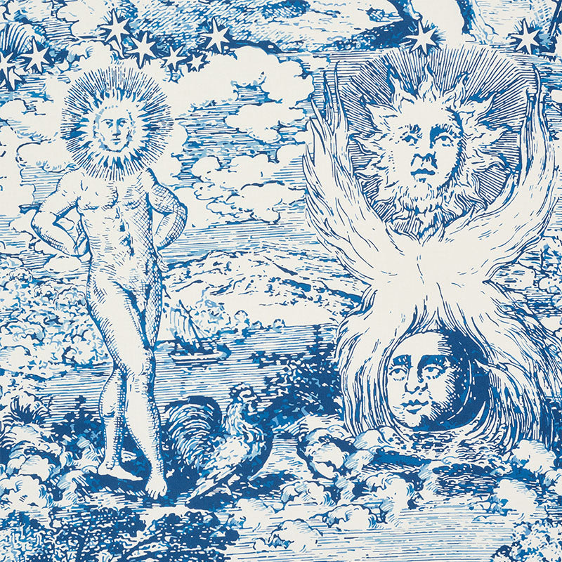 SCHUMACHER  JOHNSON HARTIG MODERN TOILE PRINTS PRINTS INDIGO   - 178620