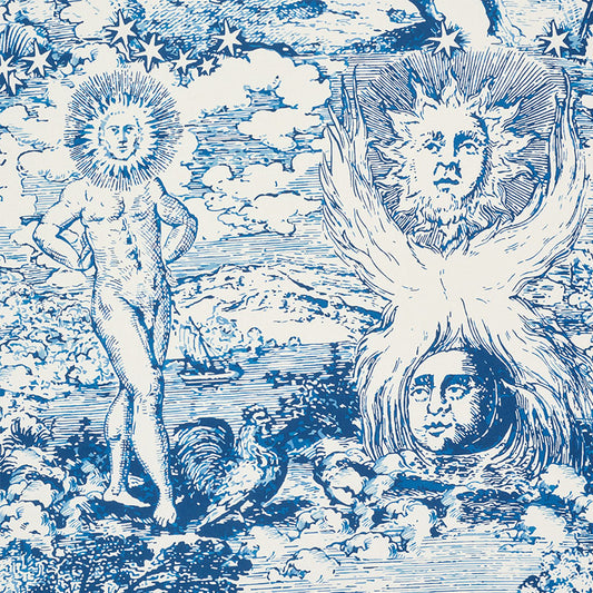 SCHUMACHER  JOHNSON HARTIG MODERN TOILE PRINTS PRINTS INDIGO   - 178620