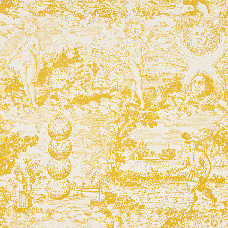 SCHUMACHER  JOHNSON HARTIG MODERN TOILE PRINTS PRINTS YELLOW   - 178622