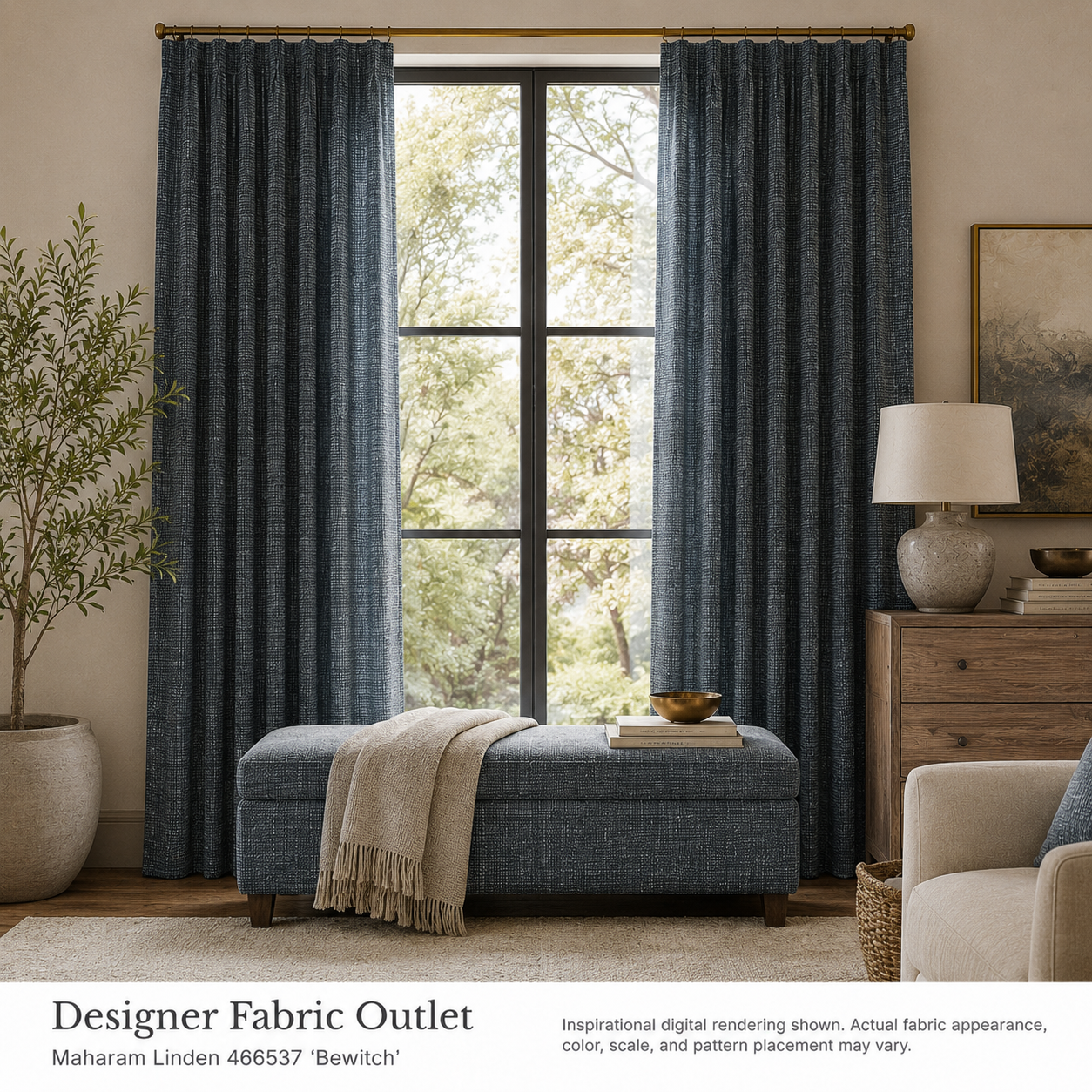 Outlet Linden Maharam Heavy-duty upholstery Bewitch / Blue Gray   - lmy-023-3d