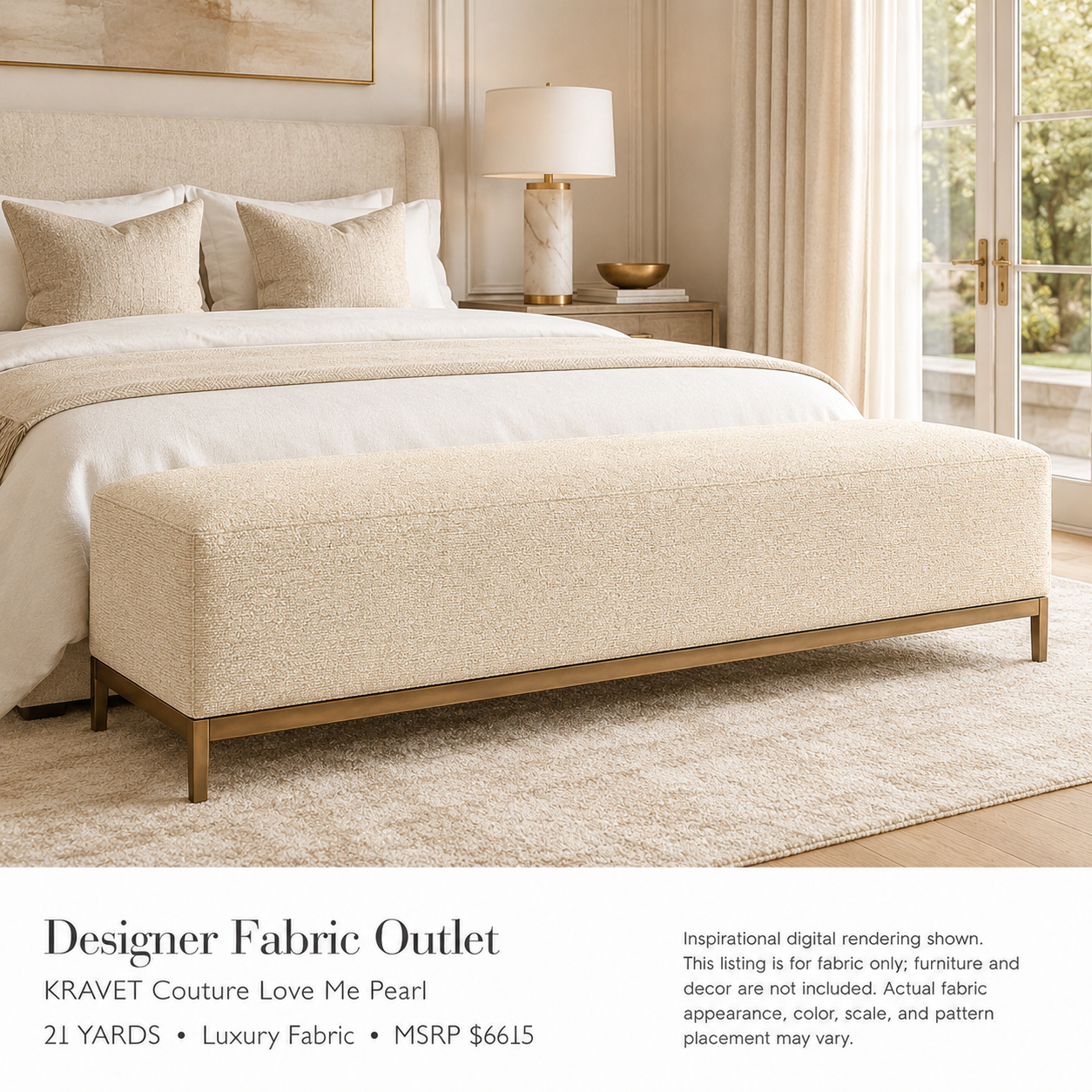 Outlet Love Me Kravet Couture Boucl? / Chenille Upholstery Fabric Pearl   - fiq-832-3d