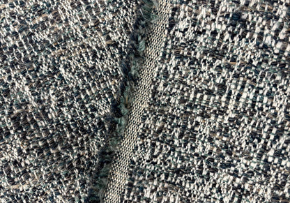 Outlet Deauville Metaphores Textured luxury tweed / jacquard Marte Blue   - iae-405-3d