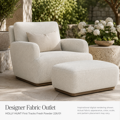 Outlet First Tracks Holly Hunt / Great Plains Outdoor / Performance Upholstery Fresh Powder   - tpf-623-3d