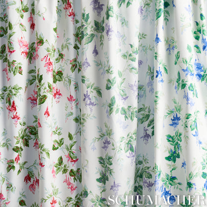 SCHUMACHER FABRIC  REVISIT OF POPULAR PATTERNS GARDEN GATE CHINTZ   COBALT   - 178680