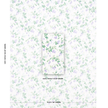 SCHUMACHER  MOON RIVER GARDEN GATE CHINTZ PRINTS PRINTS LAVENDER   - 178683