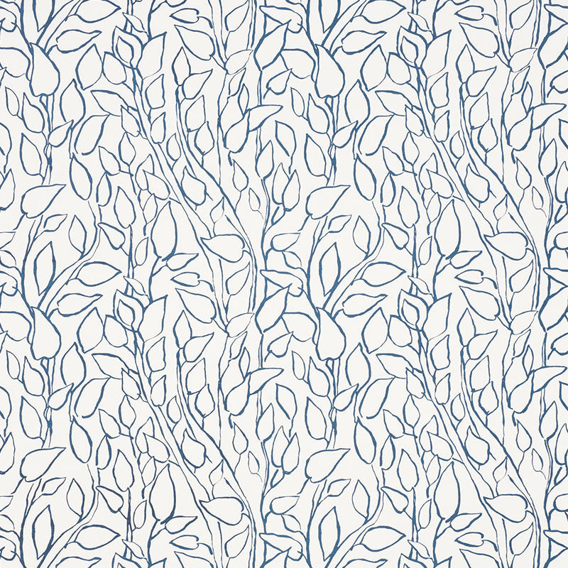 SCHUMACHER  FREEHAND SOLANDRA VINE PRINTS PRINTS BLUE   - 178700