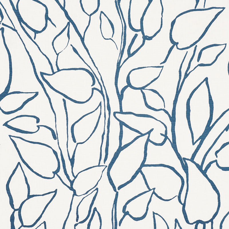 SCHUMACHER  FREEHAND SOLANDRA VINE PRINTS PRINTS BLUE   - 178700