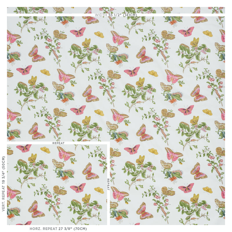 SCHUMACHER  SCHUMACHER CLASSICS BAUDIN BUTTERFLY CHINTZ PRINTS PRINTS BLUSH   - 178720