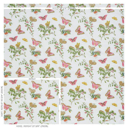 SCHUMACHER  SCHUMACHER CLASSICS BAUDIN BUTTERFLY CHINTZ PRINTS PRINTS BLUSH   - 178720