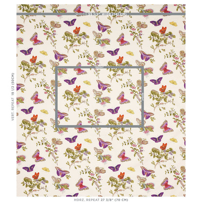 SCHUMACHER  SCHUMACHER CLASSICS BAUDIN BUTTERFLY CHINTZ PRINTS PRINTS PURPLE   - 178722