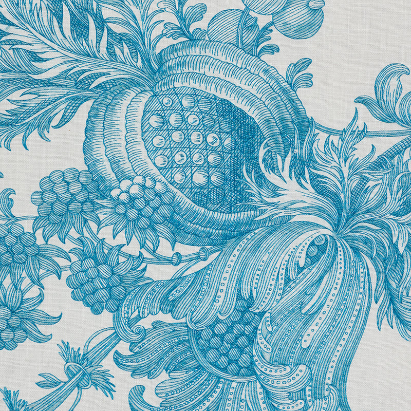 SCHUMACHER  SCHUMACHER CLASSICS SAN CRISTOBAL TOILE PRINTS PRINTS PEACOCK   - 178731