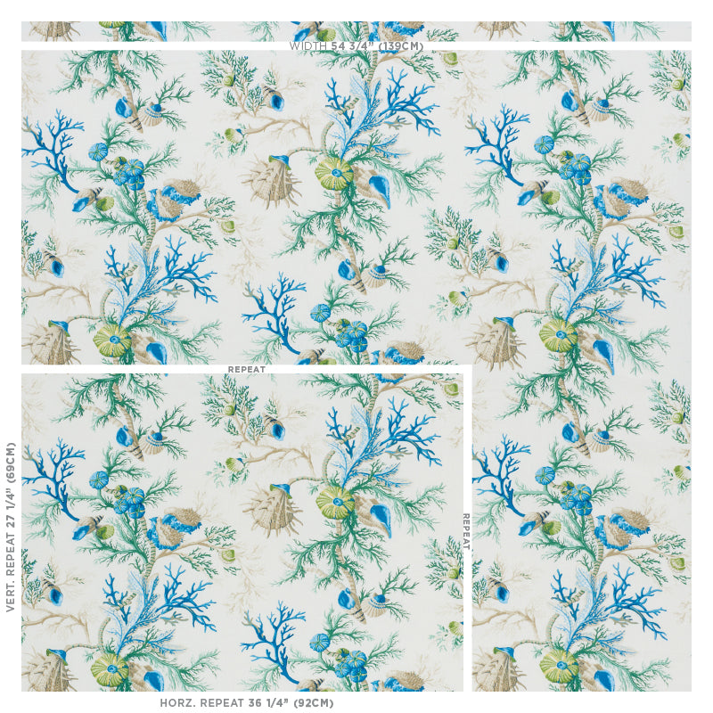 SCHUMACHER  SCHUMACHER CLASSICS DEL TESORO PRINTS PRINTS BLUE , GREEN   - 178760