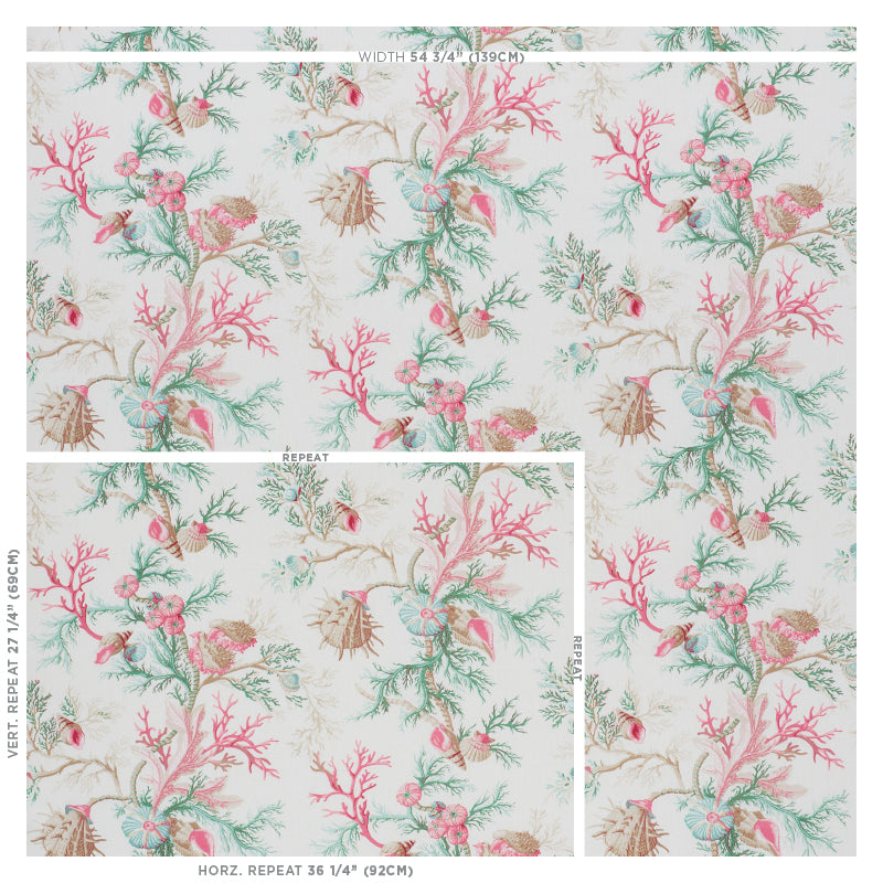 SCHUMACHER  SCHUMACHER CLASSICS DEL TESORO PRINTS PRINTS PINK , AQUA   - 178761