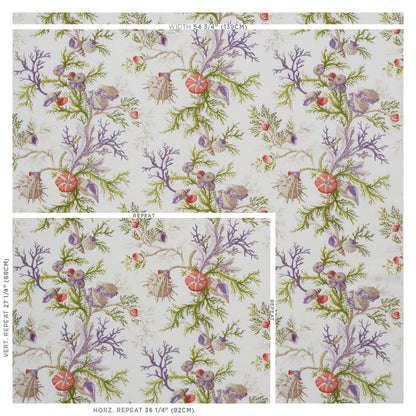 SCHUMACHER  SCHUMACHER CLASSICS DEL TESORO PRINTS PRINTS PURPLE , CORAL   - 178762
