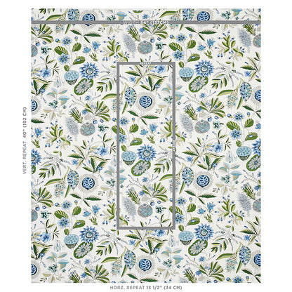 SCHUMACHER  RHAPSODY IN BLUE ROCA REDONDA PRINTS PRINTS BLUE , IVORY   - 178773