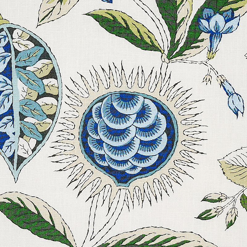 SCHUMACHER  RHAPSODY IN BLUE ROCA REDONDA PRINTS PRINTS BLUE , IVORY   - 178773