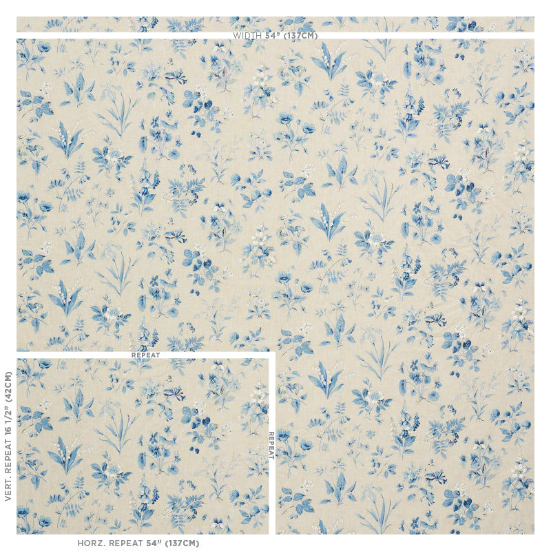 SCHUMACHER  SCHUMACHER CLASSICS FLOREANA PRINTS PRINTS BLUE   - 178790