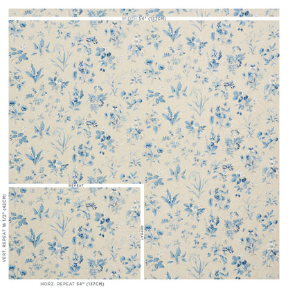 SCHUMACHER  SCHUMACHER CLASSICS FLOREANA PRINTS PRINTS BLUE   - 178790
