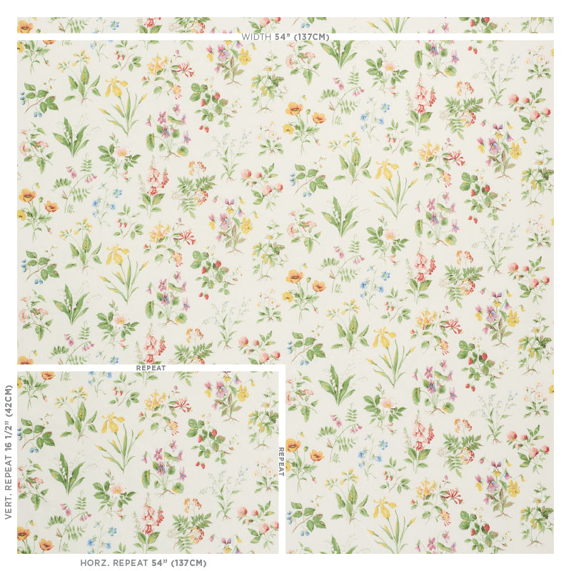 SCHUMACHER FABRIC  SCHUMACHER FABRIC CLASSICS FLOREANA   BERRY   - 178791