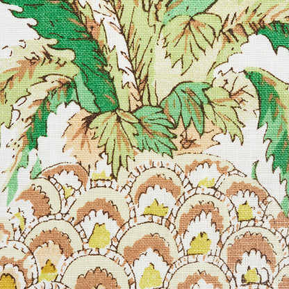 SCHUMACHER  ISOLA INDOOR/OUTDOOR PINEAPPLES CHINTZ PRINTS PRINTS IVORY   - 178800