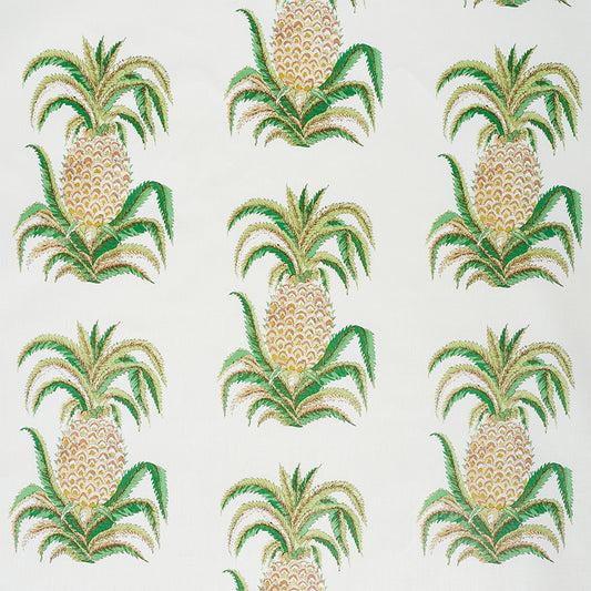 SCHUMACHER  ISOLA INDOOR/OUTDOOR PINEAPPLES CHINTZ PRINTS PRINTS IVORY   - 178800